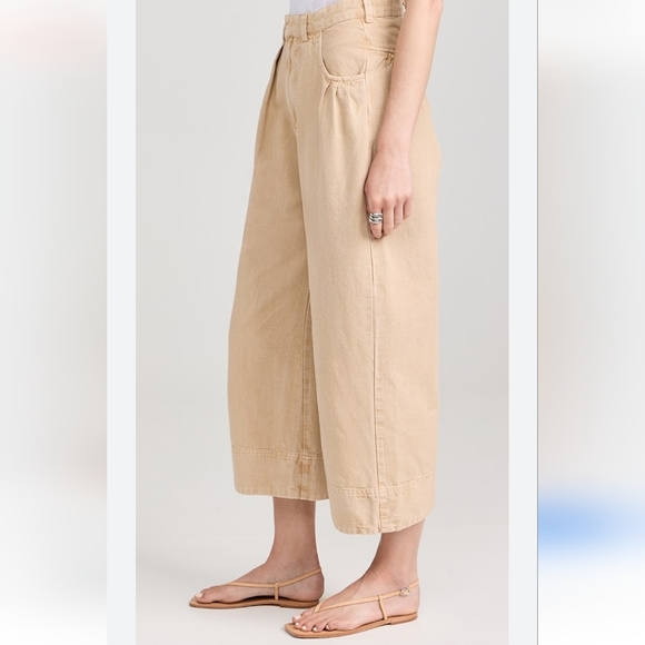 FREE PEOPLE sweet talk chino pants in croissant Khaki tan Size 6 - Picture 6 of 8